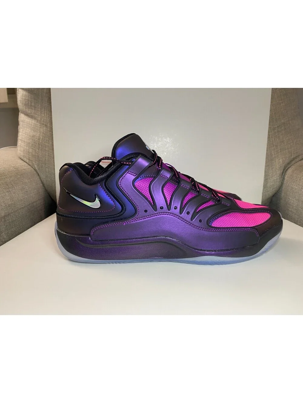 Nike KD 18 IM5843-500 Mens Sneaker 13 Eggplant Mesh Athletic Basketball Shoes